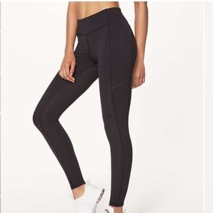 Lululemon Speed Up Tight *Full-On Luxtreme 28" black leggings side pockets